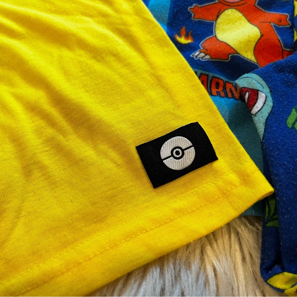 2 Pokemon Kids Pajamas Sets- Blue and Yellow/Black and Yellow - Picture 10 of 16
